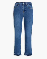 Frame Denim Le High cropped high-rise straight-leg jeans - Blue Blue