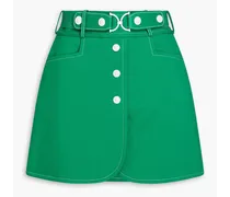 Belted jersey mini skirt - Green