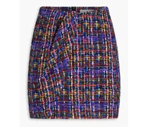 Wakiza draped bouclé-tweed mini skirt - Multicolor