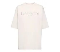 T-shirt oversize in jersey con ricamo logo