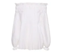 Ruffled cotton organza shirt