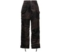 Detachable patchwork nylon cargo pants
