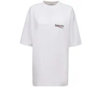 T-shirt oversize in jersey di cotone con logo