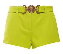 Versace Shorts in twill di lana con cintura Verde