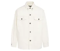 Versace Camicia in denim di cotone Bianco