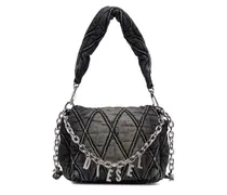 Borsa piccola in denim con charm