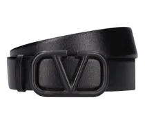Cintura V Logo Signature in pelle 4cm