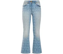 Jeans in denim con stampa logo
