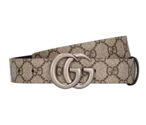 Gucci Cintura reversibile con logo 3cm Beige