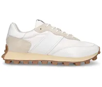 TOD'S Sneakers running in camoscio e mesh Bianco