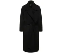 Balenciaga Cappotto in cashmere e lana / manica raglan Nero