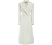 Dolce & Gabbana Cappotto doppiopetto in cady di lana Bianco