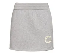 Fleece cotton mini skirt