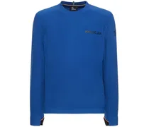 Moncler T-shirt in nylon / logo Blu