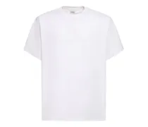 Burberry T-shirt Tempah in cotone con ricamo Bianco