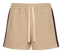 Logo cotton blend shorts