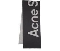 Acne Studios Sciarpa Acne in lana con logo Grigio