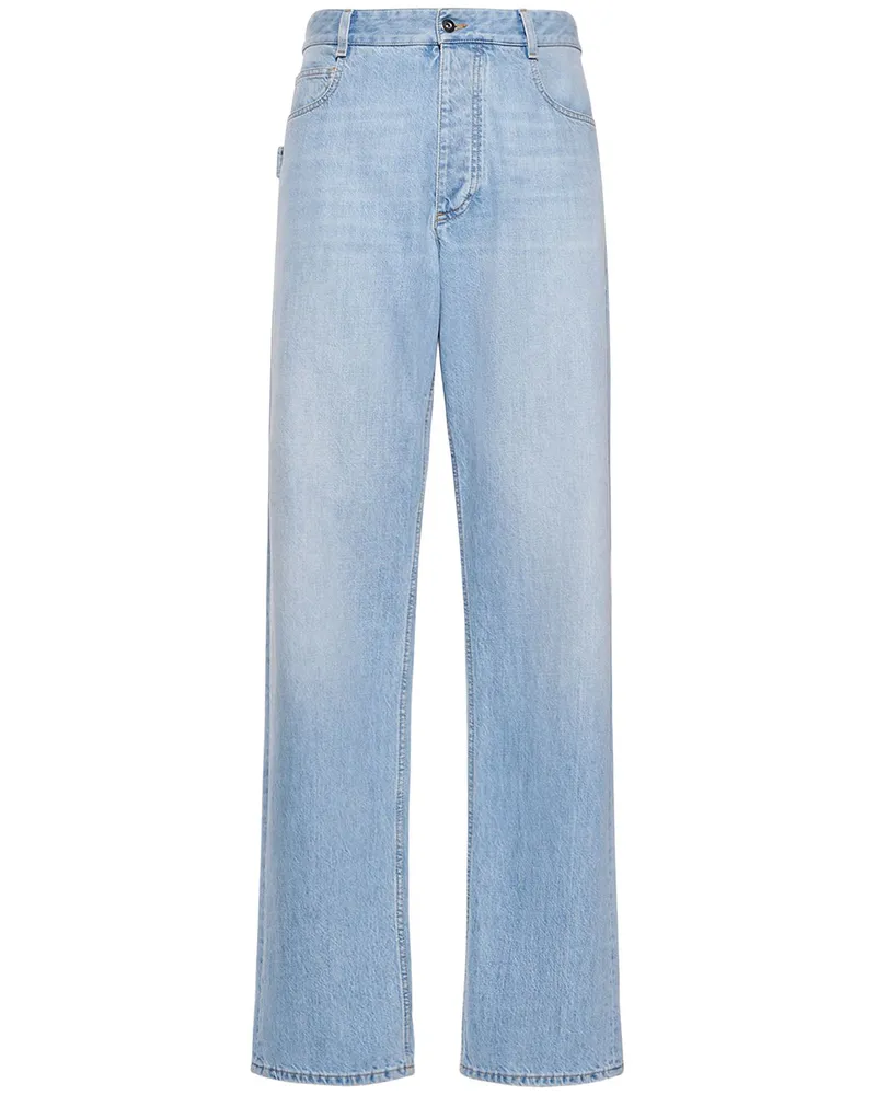 Jeans larghi in denim di cotone vintage
