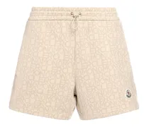 Moncler Monogram jacquard shorts Beige