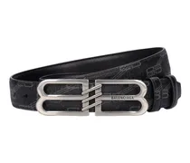 Balenciaga Cintura reversibile con monogramma 30mm Nero