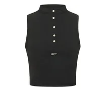 Tank top cropped con bottoni