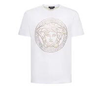 T-shirt in cotone stampa Medusa
