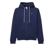 Nike Solo Swoosh cotton blend zip hoodie Blu