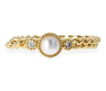 Zimmermann Collage fine chain & faux pearl ring Oro