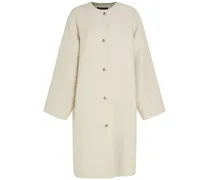 Geir collarless silk blend midi coat