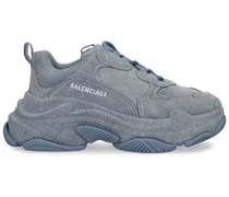 Balenciaga Sneakers Triple S in denim 60mm Blu