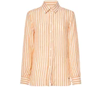 Lari striped linen canvas shirt