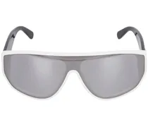Moncler Tronn Shield acetate mask sunglasses Bianco