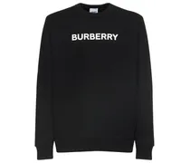 Burberry Felpa in jersey di cotone con logo Nero