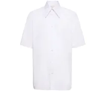 Cotton poplin short sleeved shirt