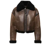 Giacca in shearling e pelle
