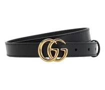 Cintura GG Marmont in pelle lucida 2cm