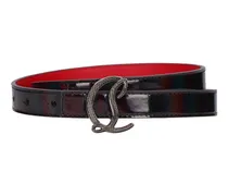 Cintura CL Psychic in vernice con logo 20mm