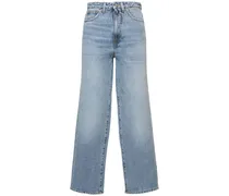 Jeans svasati in denim di cotone organico