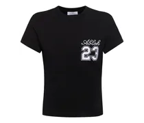 T-shirt OW 23 in cotone con ricamo