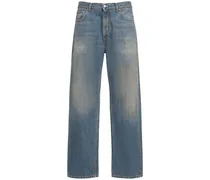 Jeans in denim di cotone scolorito