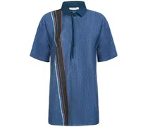 Eddie linen polo shirt w/stripe