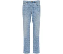 Jeans in denim di cotone monogram