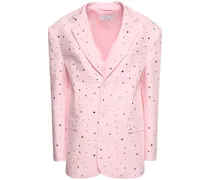 Embellished cotton blend jacket