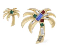 Orecchini Palm in ottone con decorazioni