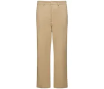 Straight leg cotton chino pants