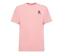 Kenzo T-shirt Boke in jersey di cotone con logo Rosa