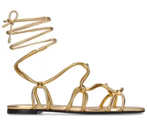 Sandali Rockstud in pelle lamé 5mm