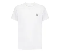 Burberry T-shirt Parker in jersey di cotone con logo Bianco