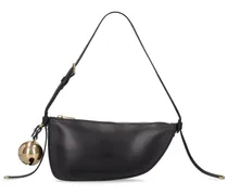 Mini Shield leather top handle bag