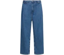 Jeans larghi in denim di cotone